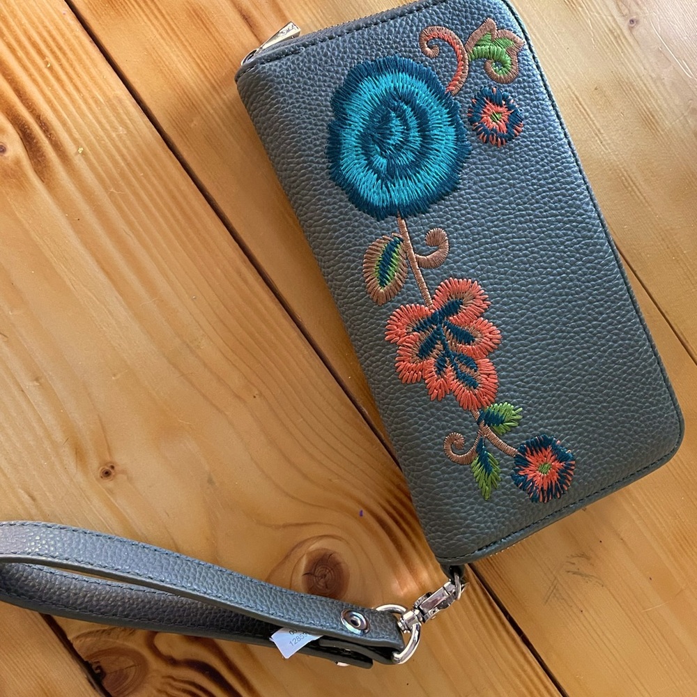 All About the Benjamins wallet with embroidery